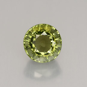 Turmalina verde natural de 1,43 ct, corte redondo, VVS-VS