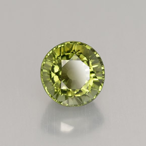 Turmalina verde natural de 1,43 ct, corte redondo, VVS-VS
