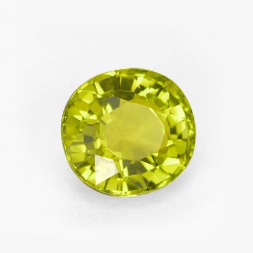 Turmalina verde natural de 1,11 ct, corte óvalo, VVS-VS