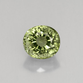 Turmalina verde natural de 1,27 ct, corte óvalo, VVS