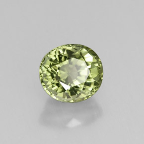 Turmalina verde natural de 1,27 ct, corte óvalo, VVS