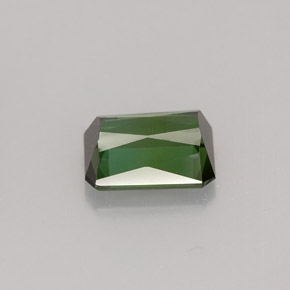 Turmalina verde natural de 1,42 ct, corte esmeralda, VVS