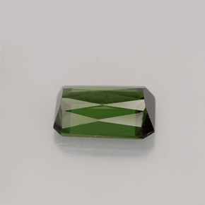 Turmalina verde natural de 1,53 ct, corte esmeralda, VVS