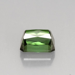 Turmalina verde natural de 1,15 ct, corte esmeralda, VVS