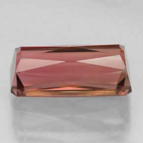 Turmalina multicolor natural de 5,55 ct, corte esmeralda, IF