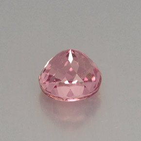 Turmalina rosa natural de 1,29 ct, corte redondo, VVS-VS
