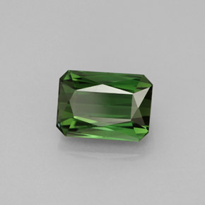 Turmalina verde natural de 2,24 ct, corte esmeralda, VVS