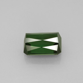 Turmalina verde natural de 2,24 ct, corte esmeralda, VVS