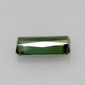 Turmalina verde natural de 1,60 ct, corte esmeralda, VVS