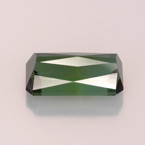Turmalina verde natural de 2,88 ct, corte esmeralda, VS