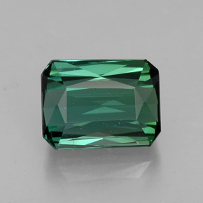 Turmalina verde natural de 2,56 ct, corte esmeralda, VVS-VS