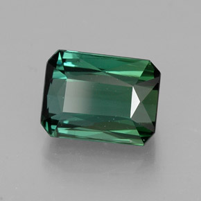 Turmalina verde natural de 2,56 ct, corte esmeralda, VVS-VS