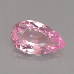Turmalina rosa natural de 1,56 ct, en forma de pera, VVS-VS