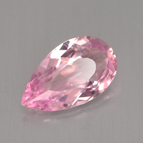 Turmalina rosa natural de 1,56 ct, en forma de pera, VVS-VS