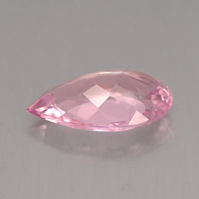 Turmalina rosa natural de 1,56 ct, en forma de pera, VVS-VS