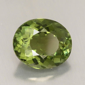 Turmalina verde natural de 2,01 ct, corte óvalo, VVS-VS