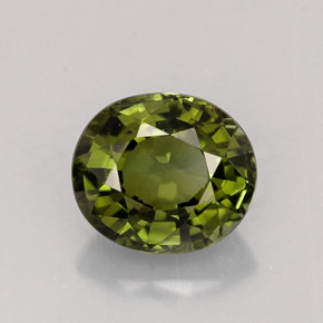 Turmalina verde natural de 1,18 ct, corte óvalo, VVS-VS