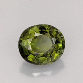 Turmalina verde natural de 1,18 ct, corte óvalo, VVS-VS