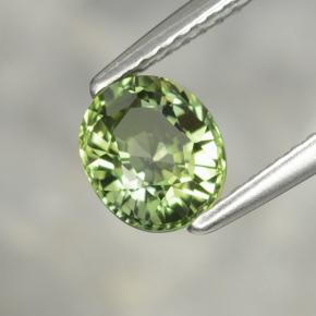 Turmalina verde natural de 1,22 ct, corte óvalo, VVS-VS