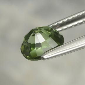 Turmalina verde natural de 1,22 ct, corte óvalo, VVS-VS