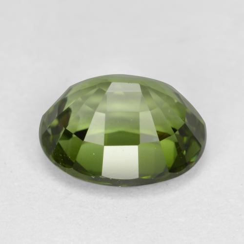 Turmalina verde natural de 1,27 ct, corte óvalo, VVS