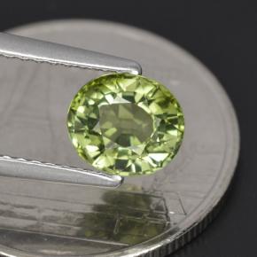 Turmalina verde natural de 1,23 ct, corte óvalo, VVS