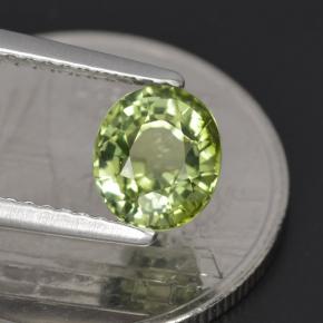 Turmalina verde natural de 1,23 ct, corte óvalo, VVS