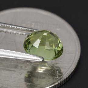 Turmalina verde natural de 1,23 ct, corte óvalo, VVS