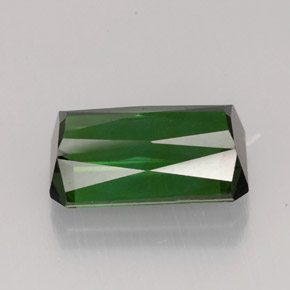 Turmalina verde natural de 4,35 ct, corte esmeralda, VVS-VS