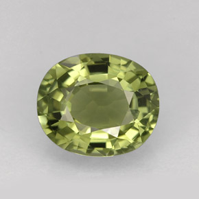 Turmalina verde natural de 1,56 ct, corte óvalo, VVS