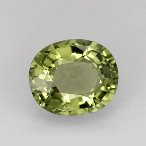 Turmalina verde natural de 1,56 ct, corte óvalo, VVS