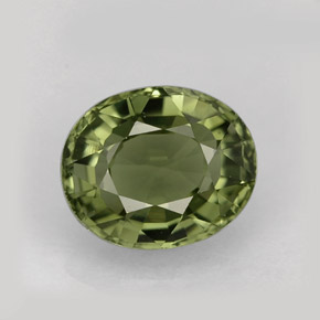 Turmalina verde natural de 1,34 ct, corte óvalo, VVS-VS