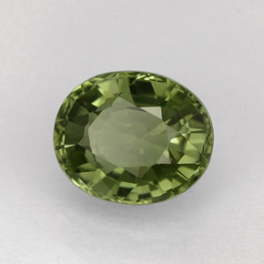 Turmalina verde natural de 1,34 ct, corte óvalo, VVS-VS