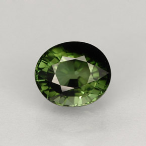 Turmalina verde natural de 1,43 ct, corte óvalo, VVS