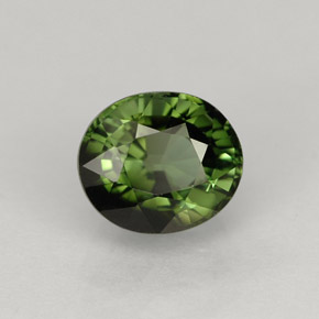 Turmalina verde natural de 1,43 ct, corte óvalo, VVS