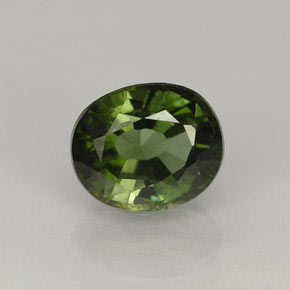 Turmalina verde natural de 1,33 ct, corte óvalo, VS