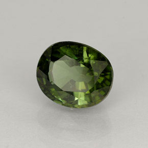 Turmalina verde natural de 1,33 ct, corte óvalo, VS