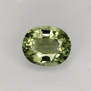 Turmalina verde natural de 1,31 ct, corte óvalo, VVS-VS