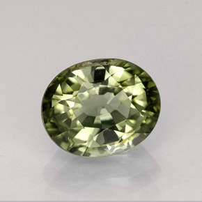 Turmalina verde natural de 1,27 ct, corte óvalo, VVS-VS