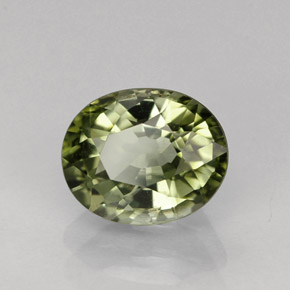 Turmalina verde natural de 1,27 ct, corte óvalo, VVS-VS