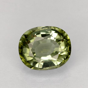 Turmalina verde natural de 1,54 ct, corte óvalo, VVS-VS