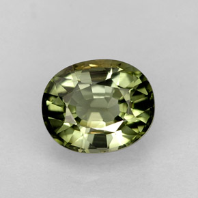 Turmalina verde natural de 1,50 ct, corte óvalo, VVS-VS