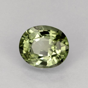 Turmalina verde natural de 1,25 ct, corte óvalo, VS