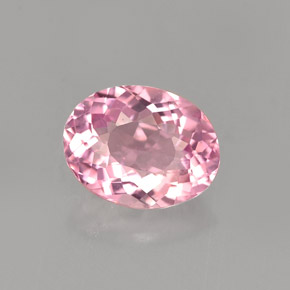 Turmalina rosa natural de 1,23 ct, corte óvalo, VVS-VS