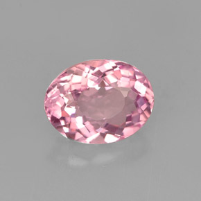Turmalina rosa natural de 1,23 ct, corte óvalo, VVS-VS