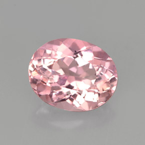 Turmalina rosa natural de 1,75 ct, corte óvalo, VVS-VS