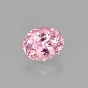 Turmalina rosa natural de 0,99 ct, corte óvalo, VVS-VS