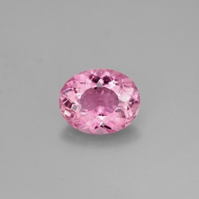 Turmalina rosa natural de 1,63 ct, corte óvalo, VS