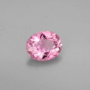 Turmalina rosa natural de 1,63 ct, corte óvalo, VS