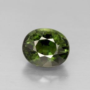 Turmalina verde natural de 1,02 ct, corte óvalo, VVS-VS